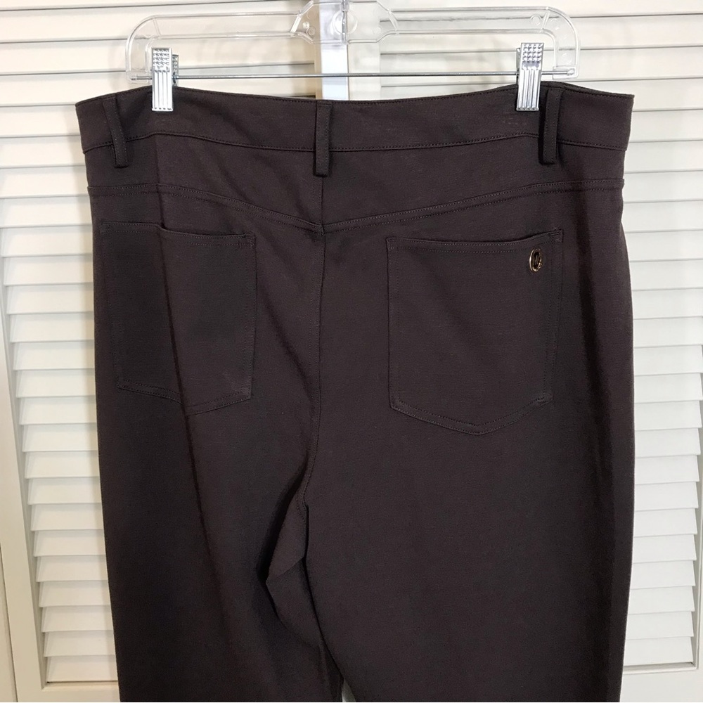 NWT Michael Kors Chocolate Gold Logo Slim Fit Knit Pants XL - Picture 9 of 13